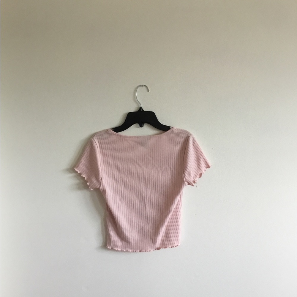 FOREVER 21 Deep V-Neck Button Down/ Size S - Picture 2 of 3